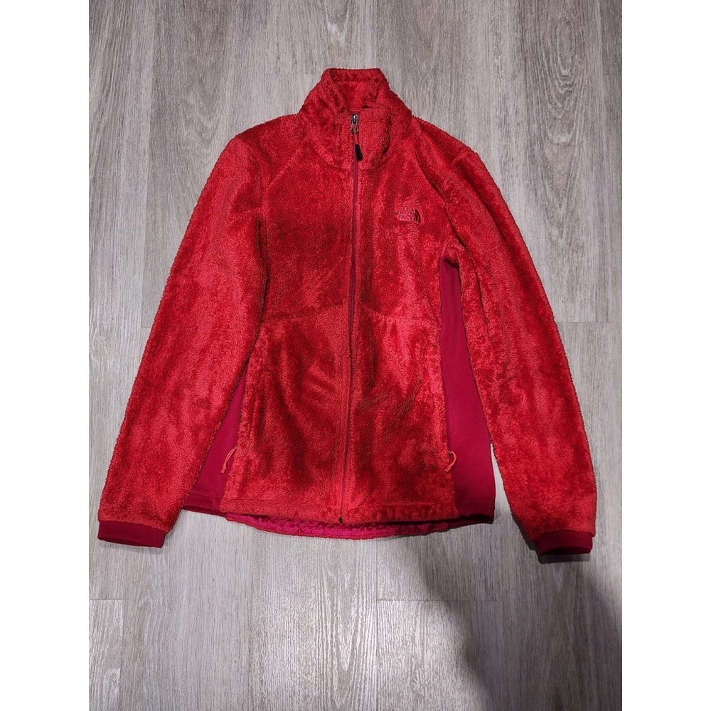 The North Face Womens Fleece Jacket Full Zip Red M/M Jacket Used - Picture 1 of 10